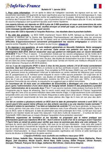 2019 01 Bulletin InfoVac
