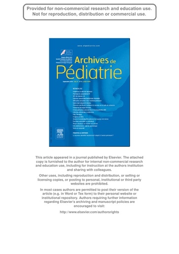 4- Vaccination du prématuré (2014, toujours valable en 2024)