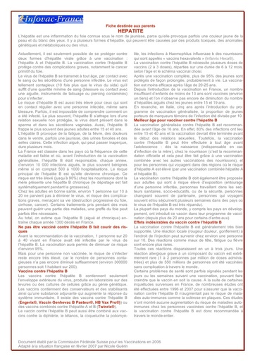 fiche Hépatite B