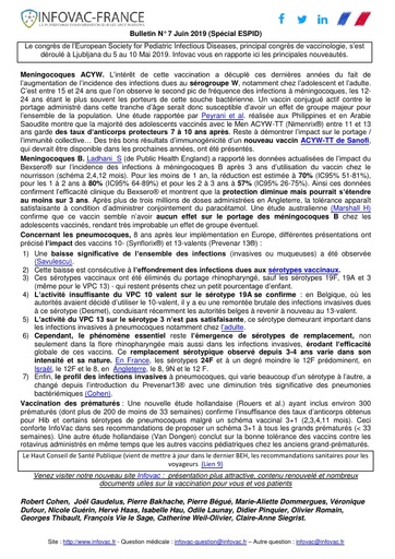 2019 06 Bulletin InfoVac - Spécial ESPID