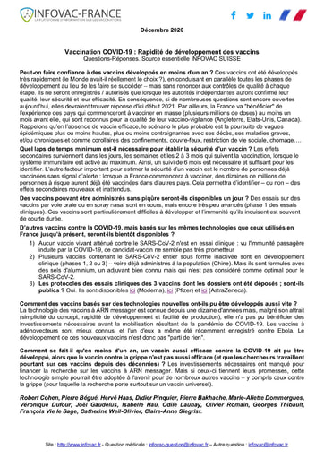 Lien B  Fiche Vaccin COVID Rapidité de développement def
