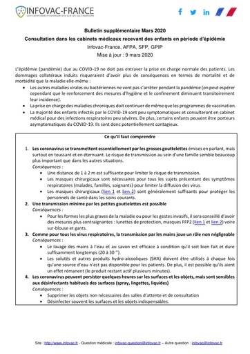 2020 03 Bulletin Infovac special Coronavirus 09 03