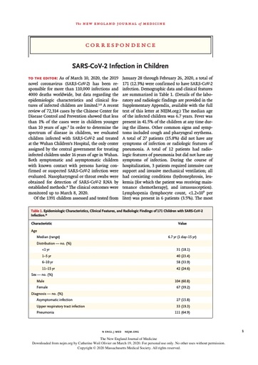 Lien IV coronavirus children Wuhan Lu NEJM