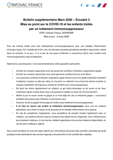 Lien 10 Trt immunosuppresseur