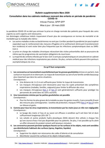 5) 2020 03 Bulletin Infovac special Coronavirus cabinet 20 Marsdef