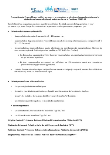 8) Lien Z Propositions consultation pédiatrie