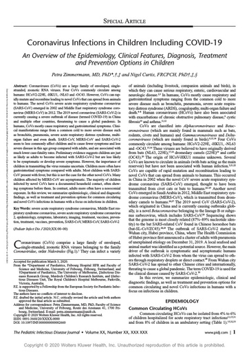 Lien I 2020 Coronavirus Children PIDJ Zimmermann P