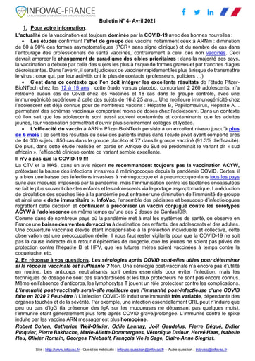 2021 04 Bulletin Infovac