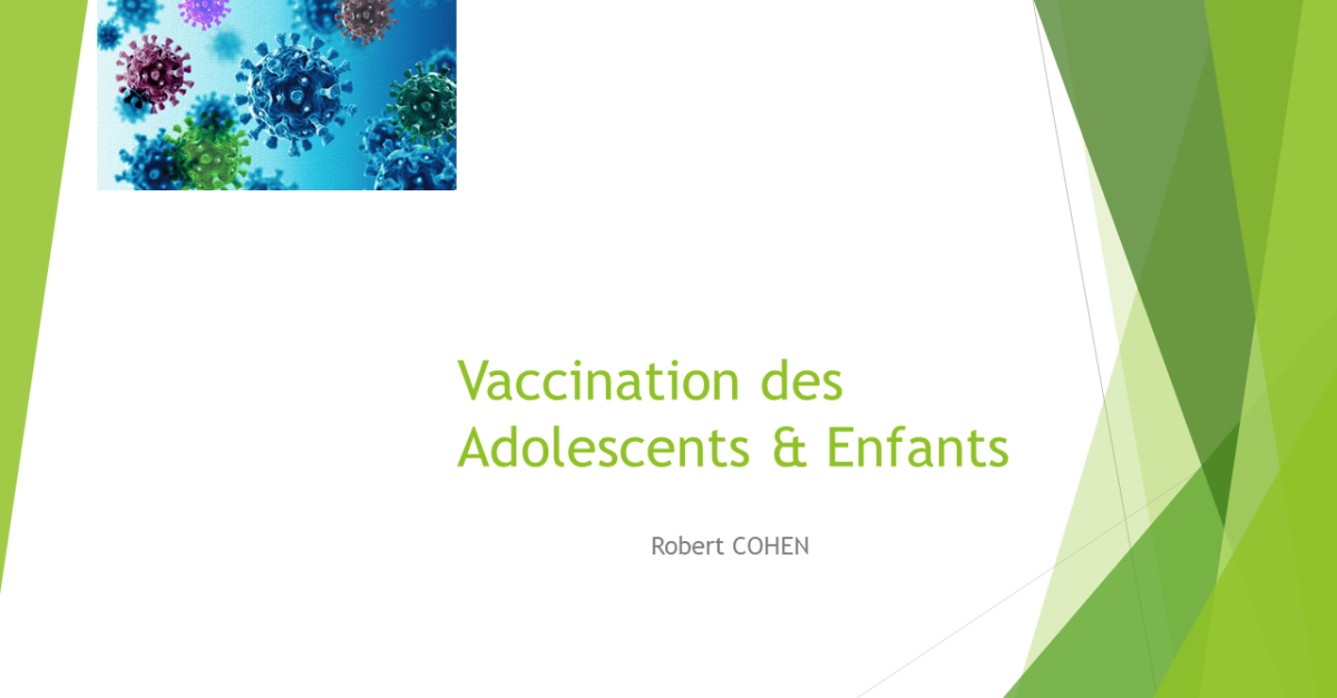 Covid-19 : Vaccination des adolescents et des enfants